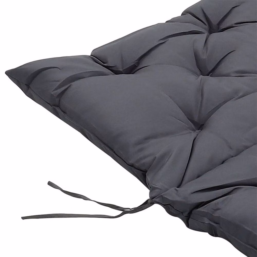VOGREX 3 Seater Waterproof Porch Swing Cushion with Backrest in Grey – 4