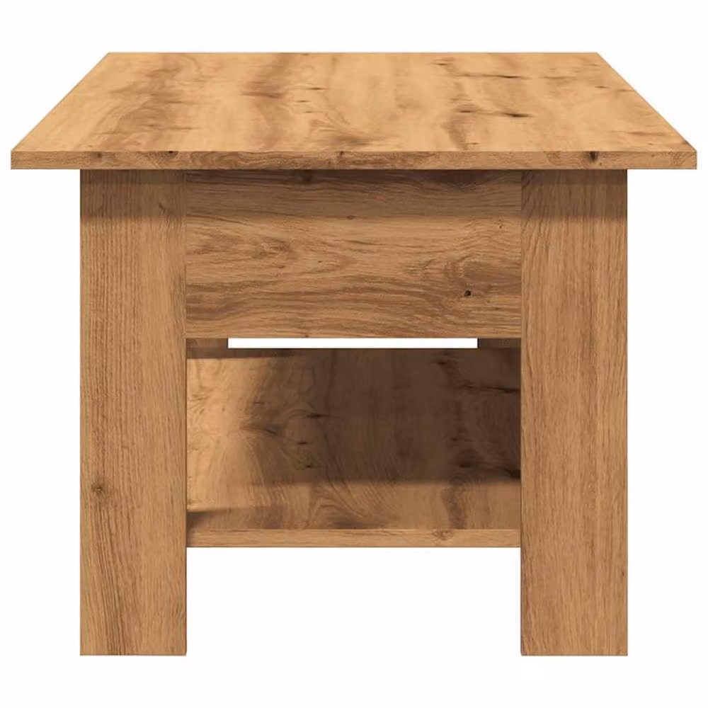 Berkfield Home Artisan Oak Coffee Table in Brown, W/D/H: 102 x 55 x 42 cm – 3