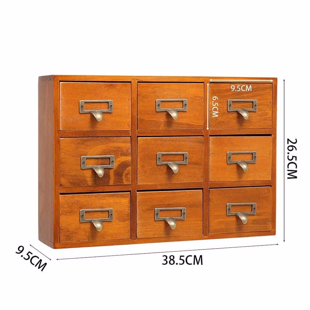 EONLION Small Wooden Chest of Drawers Mini Storage Cabinet in Brown – 2