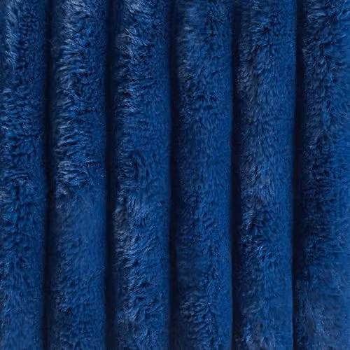 OHS Navy Blue Faux Fur Fleece Throw Blanket, W/D: 120 x 150 cm – 5