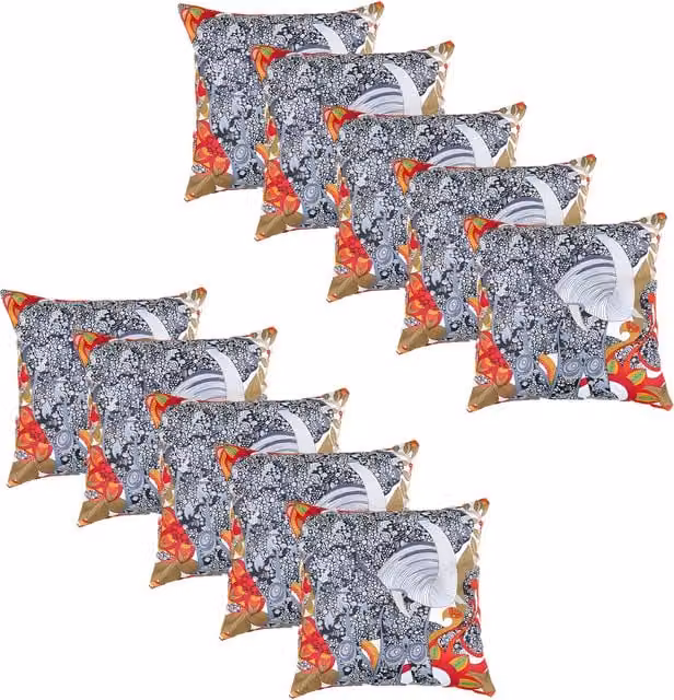 Gardenista Elephant Printed Outdoor Scatter Cushion, Beige and Multicolour, Set of 10
