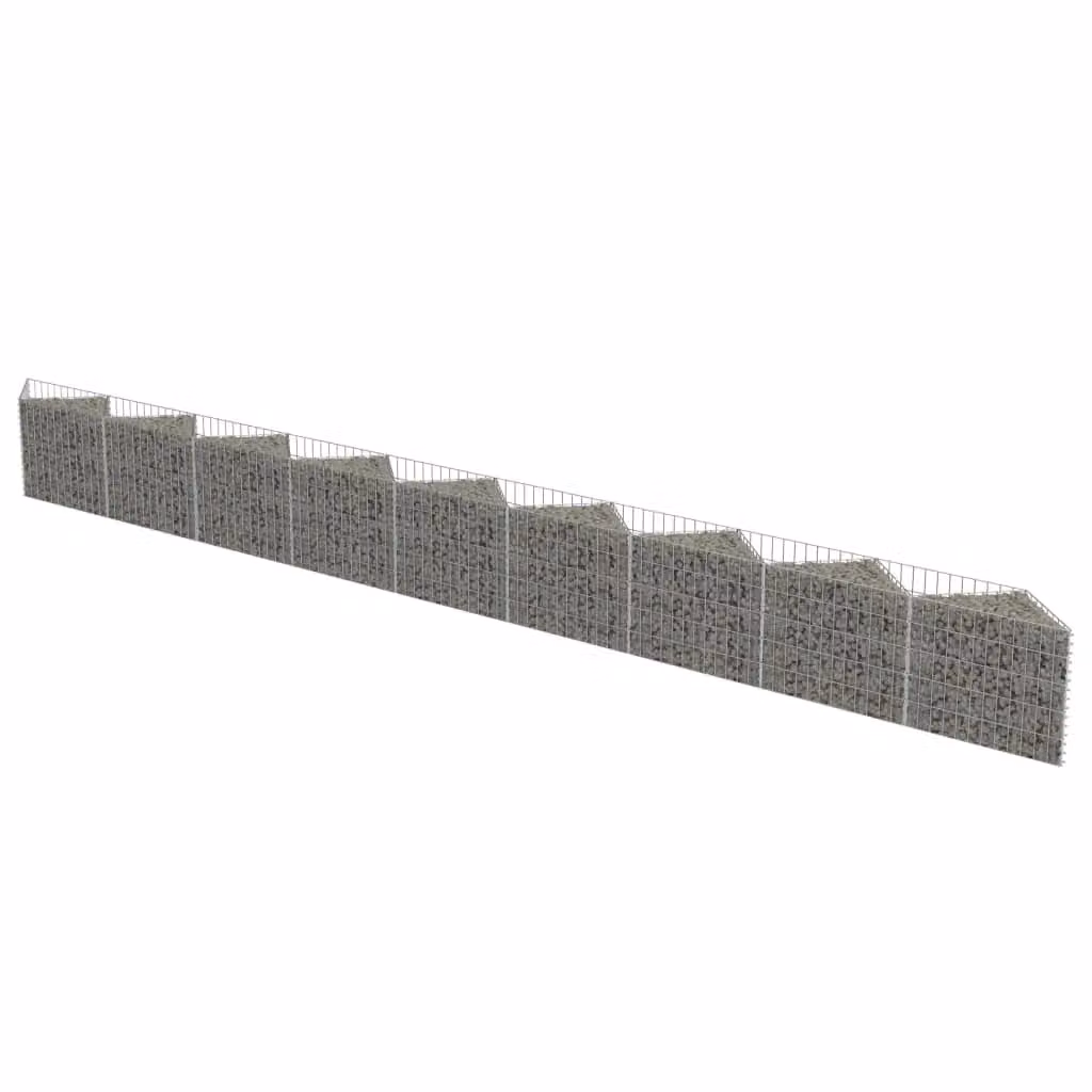 Berkfield Home Silver Galvanised Steel Gabion Wall Raised Bed W/D/H: 630 x 30 x 50 cm – 2