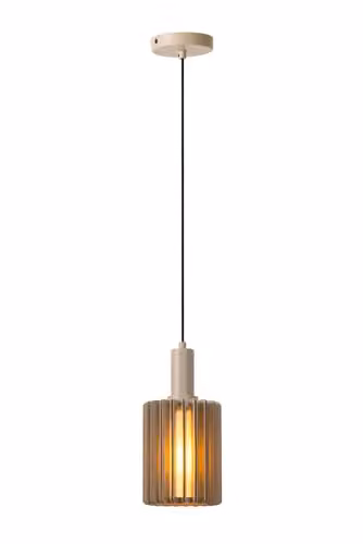Lucide Lambres Taupe Pendant Light, Diameter: 15 cm