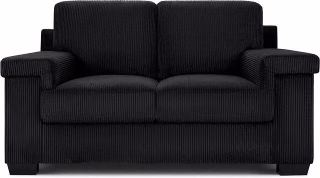Bravich LTD Enzo 2 Seater Jumbo Corduroy Sofa in Black
