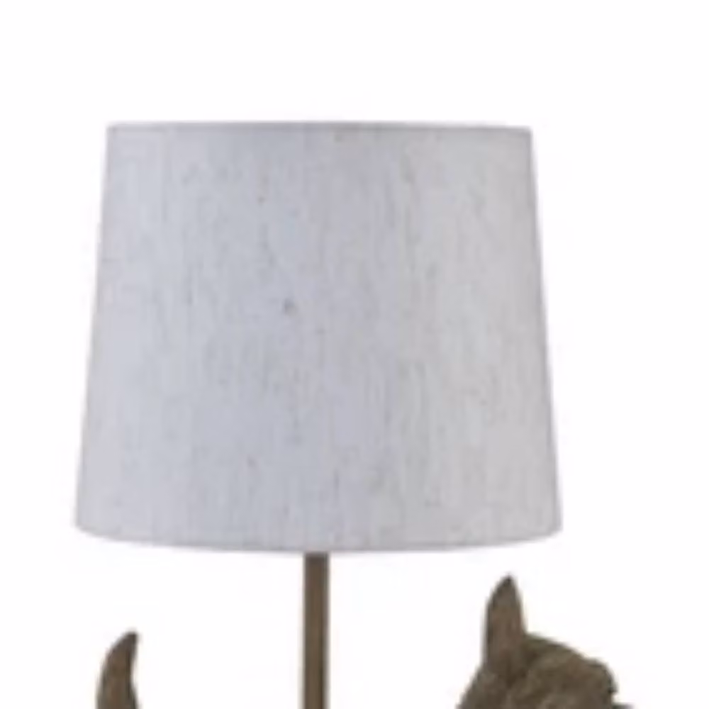 Havendro Scottie Dog Retro Table Lamp in Grey with Fabric Shade – 2