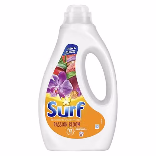 Surf Passion Bloom Liquid Laundry Detergent with Essential Oils, 35 Washes, Orange and White – 1
