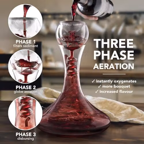 Final Touch Twister Glass Aerator and Decanter Set in Transparent – 3
