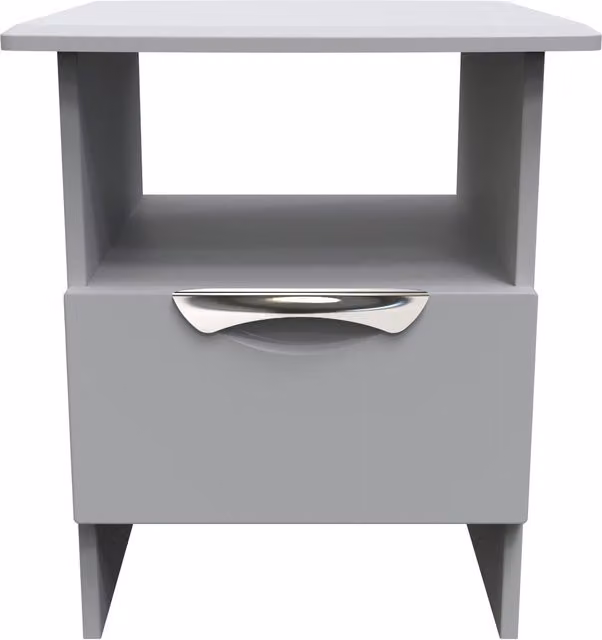 2 U Holborn Ready Assembled Lamp Table with 2 Bottom Drawers in Grey – 1