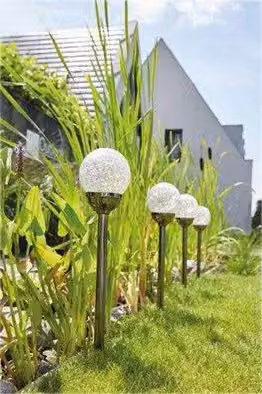 Luxform Solar Mambo Stainless Steel LED Ground Spike Garden Lights, 12 Pack, Silver – 3