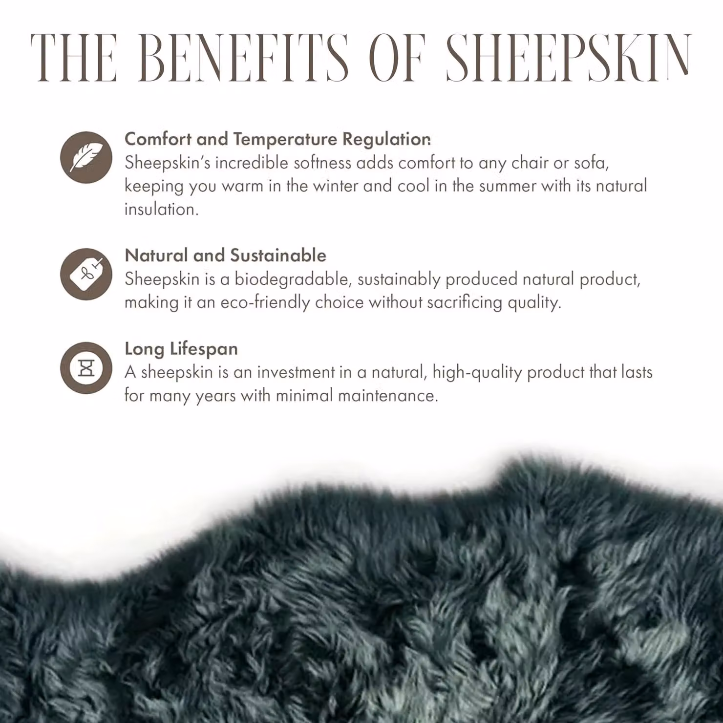 Infinity Leather Green Genuine Sheepskin Single Sided Wool Cushion, W/D/H: 40 x 40 x 40 cm – 2