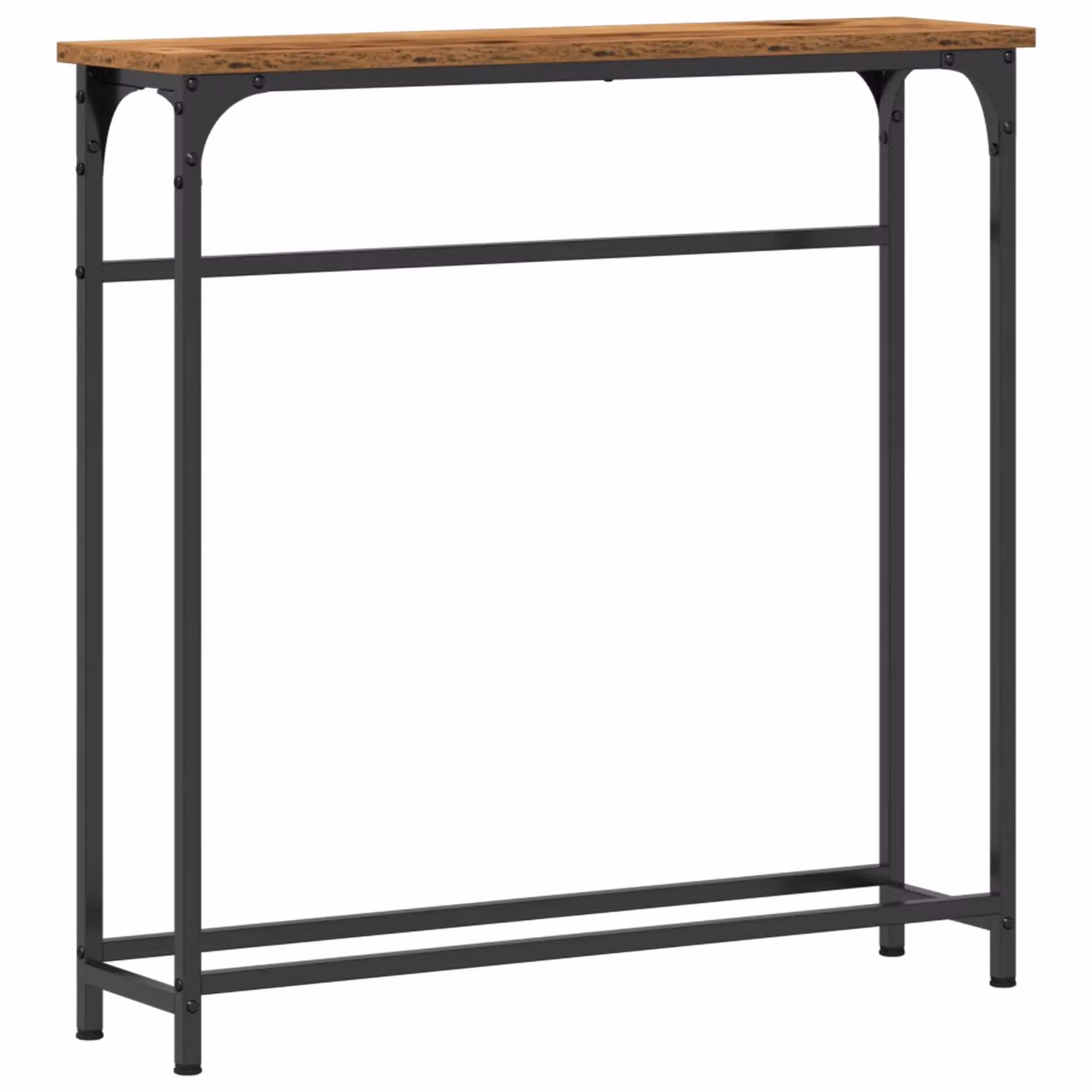 Berkfield Home Old Wood Console Table in Brown, W/D/H: 75 x 19.5 x 75 cm – 2