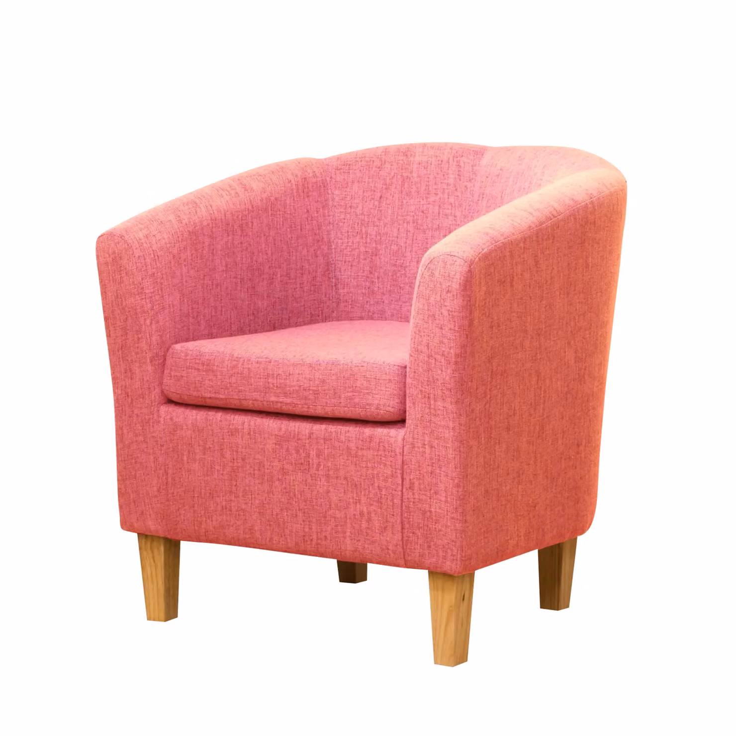 Artemis Home Alderwood Pink Fabric Tub Armchair with Solid Wood Frame, Width: 68 cm – 2