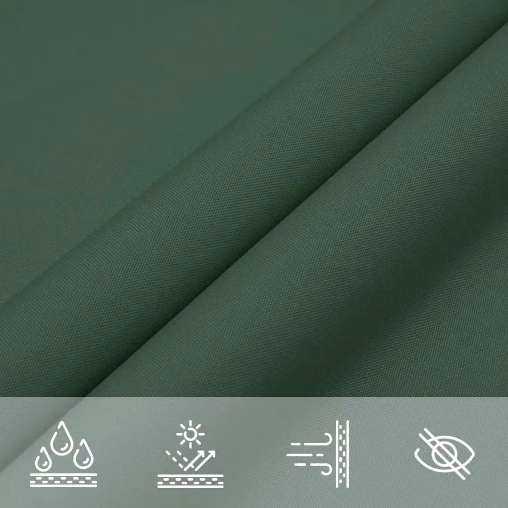 Berkfield Home Rectangular Oxford Fabric Sunshade Sail in Dark Green, W: 6 m, D: 5 m – 2
