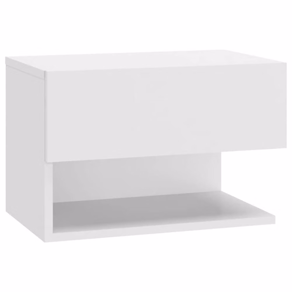 Berkfield Home White Wall-mounted Bedside Cabinet W/D/H: 46 x 29.5 x 30 cm – 2