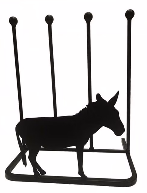 Poppyforge Donkey 2 Pair Boot Rack in Black Steel, W: 39 cm, D: 29 cm, H: 48 cm