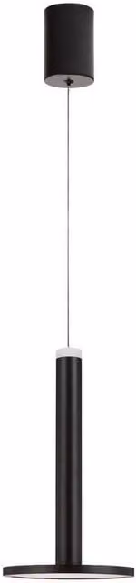 Nova Luce Palencia Black Metal LED Pendant Light, Warm White, 10W, 517lm