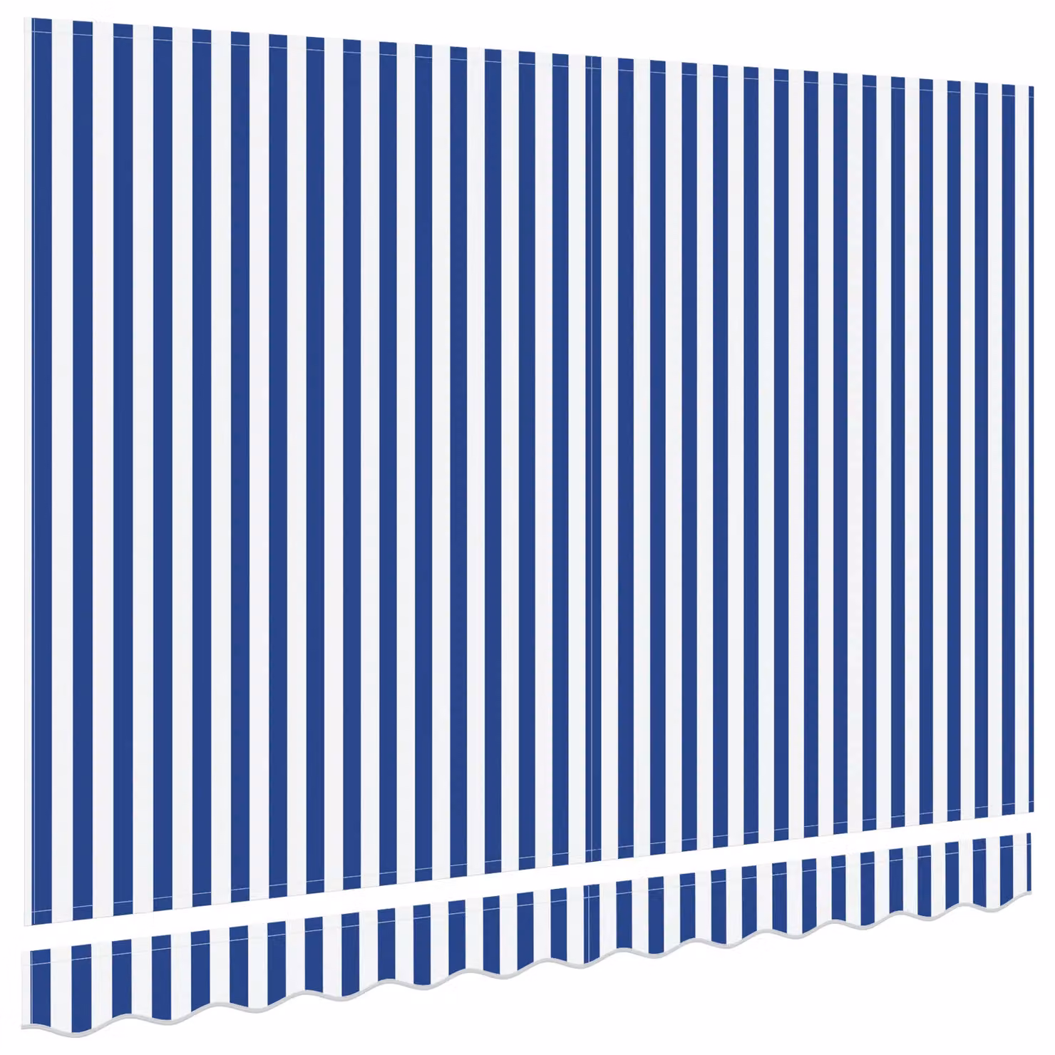 Berkfield Home Awning Replacement Fabric in Blue and White, W: 350 cm, D: 200 cm, H: 200 cm – 3