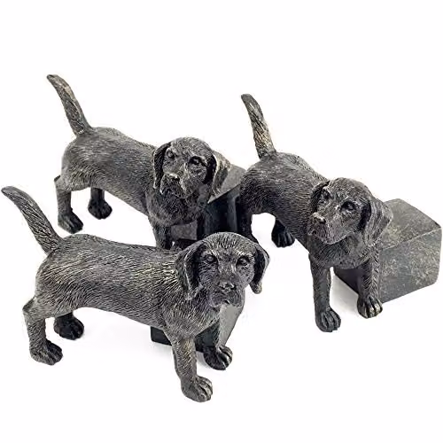 Jardinopia Beagle Plant Pot Feet, Set of 3, Bronze, W: 10.5 cm, D: 8.5 cm, H: 7.5 cm