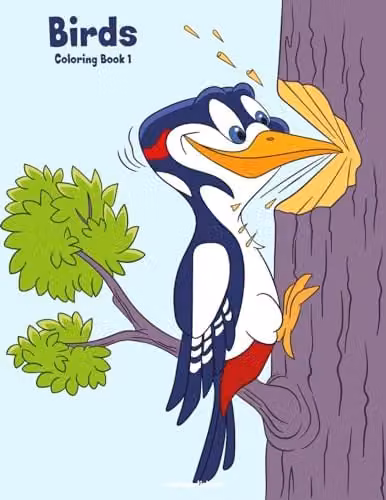 Birds Coloring Book 1: Volume 1 Multicolour Childrens Paper Book by Createspace