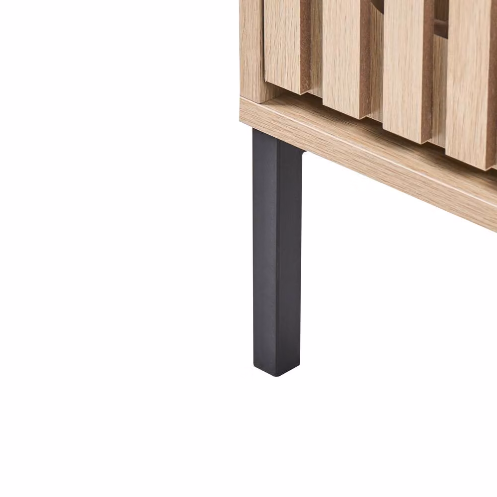 Wyld and Coco Brown Scandinavian Tilt-Out Shoe Cabinet with 2 Drawers and Ventilation, W/D/H: 80 x 25 x 100 cm – 3