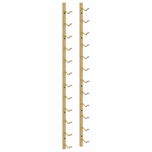 vidaXL Gold Metal Wall Mounted Wine Rack for 12 Bottles