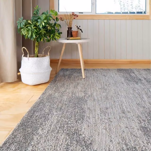 The Rug House Moroccan Distressed Outdoor Rug in Grey, W: 150 cm, D: 80 cm