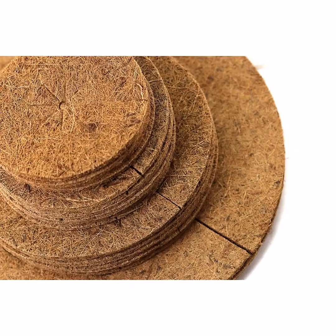 Coir Products Brown Coir and Rubber Mulch Mats, Pack of 10, W: 12 cm, L: 12 cm – 2