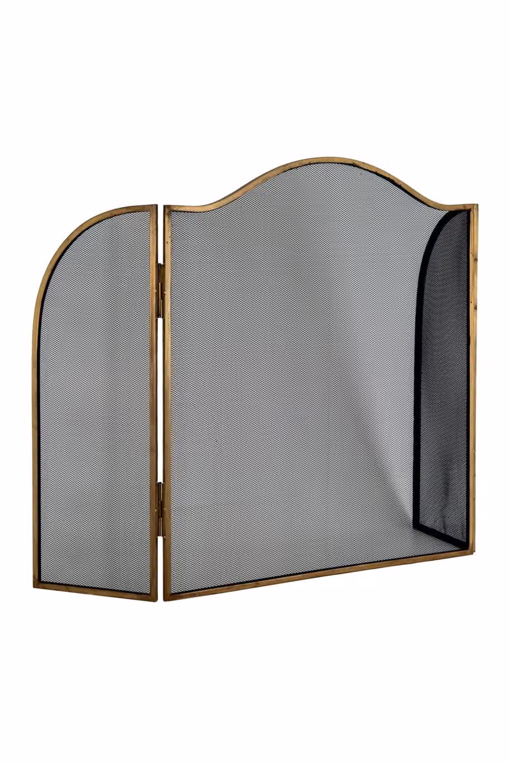 KDMD Antiqued Brass Large Fire Screen in Gold – 2