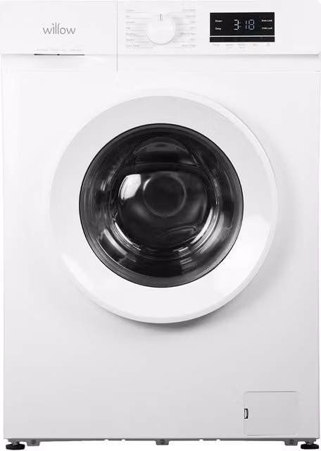 Willow 6kg Front Loading Washing Machine with 1000 RPM and Quick Wash and Wool Programmes, White