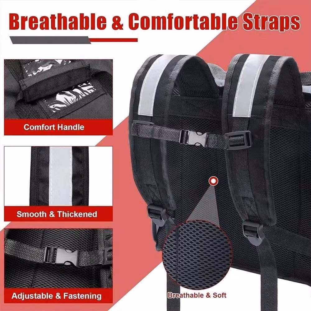 VOGREX Thermal Insulated Food Delivery Backpack Rucksack in Black – 4