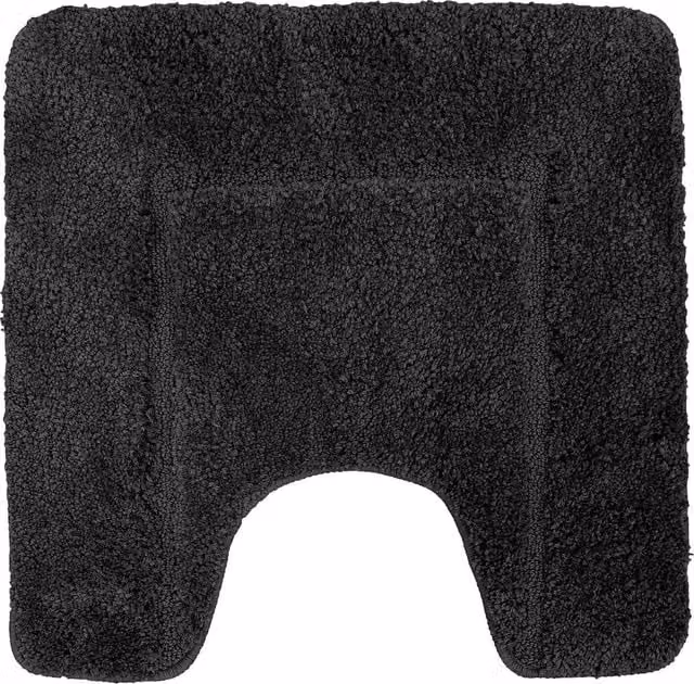 Velosso Mayfair Microfibre Cashmere Feel Non-Slip Bathmat in Black