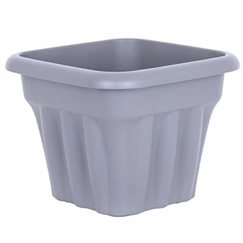 Wham Grey Plastic Square Planter, 33 cm