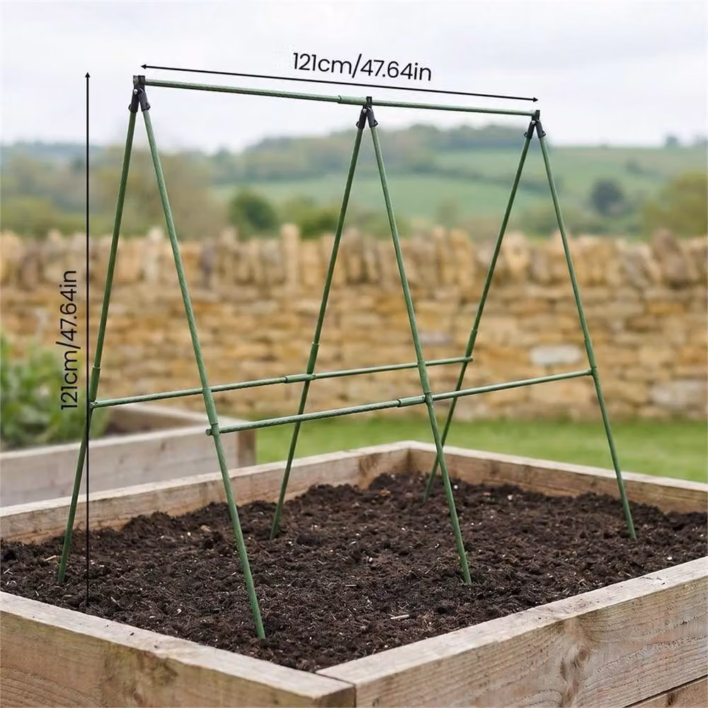 Nordara Green Steel Coated A-Frame Trellis Support, Width: 121 cm – 2