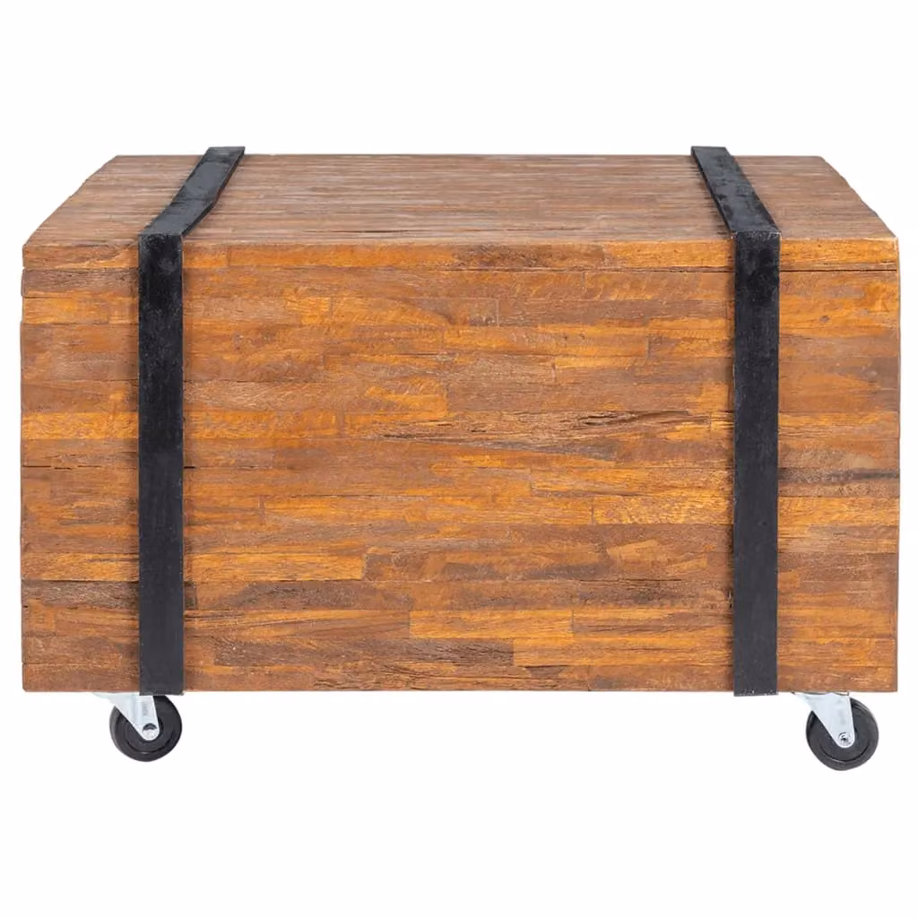 Berkfield Home Teak Side Table in Brown, W/D/H: 60 x 60 x 38 cm – 2