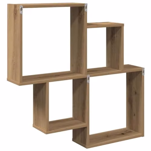 vidaXL Artisan Oak Wall Shelf, Brown, W: 80 cm, D: 15 cm, H: 78.5 cm – 3