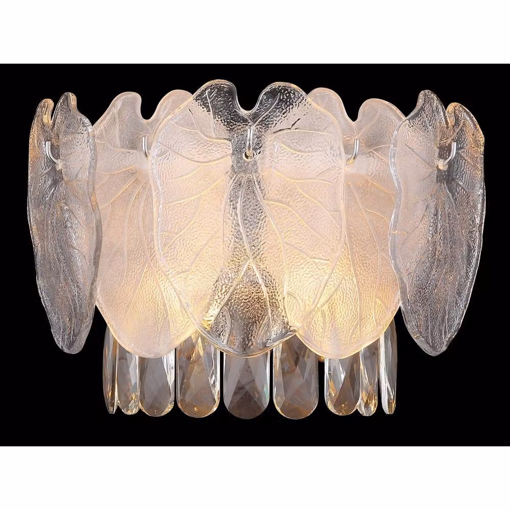 Netlighting Benjamin Wall Lamp in Chrome and Silver with K5 Crystals and 2x E14 Sockets – 3
