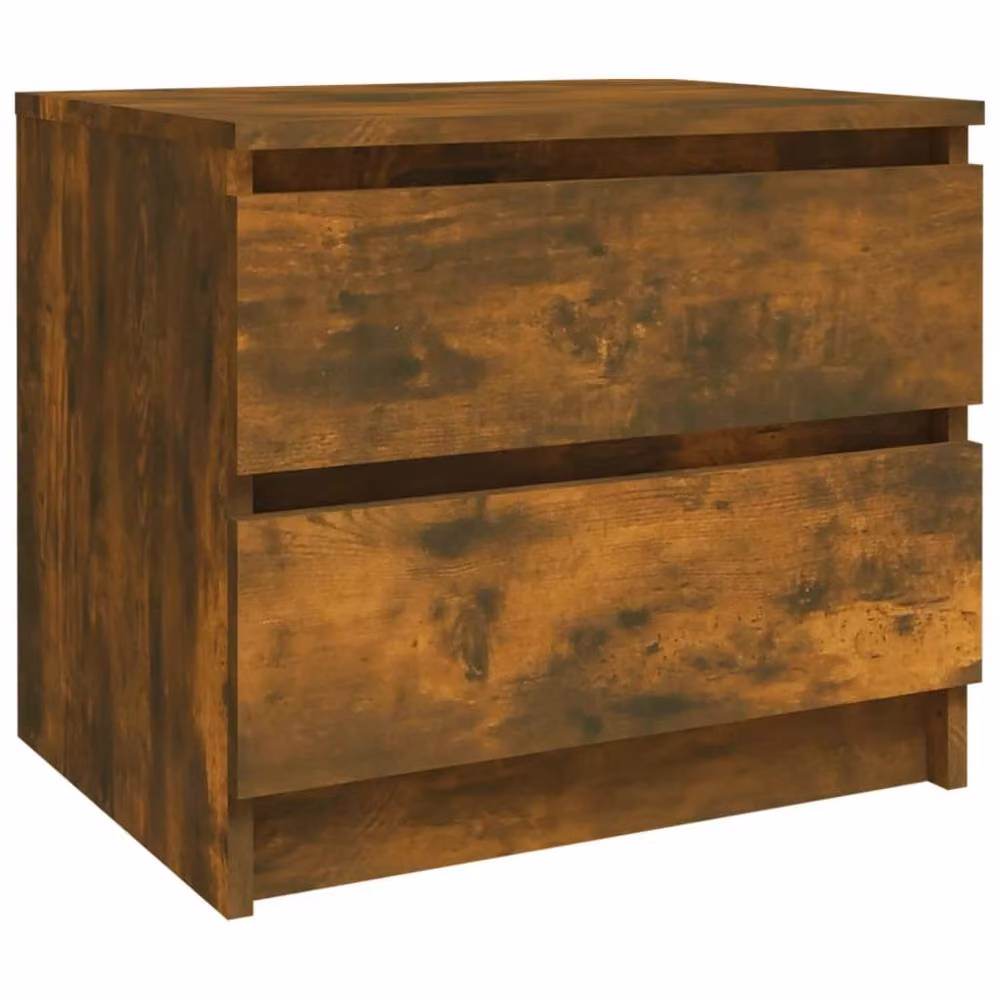 Berkfield Home Spacious Bed Cabinet in Smoked Oak, Brown, W: 50 cm, D: 39 cm, H: 43.5 cm – 3