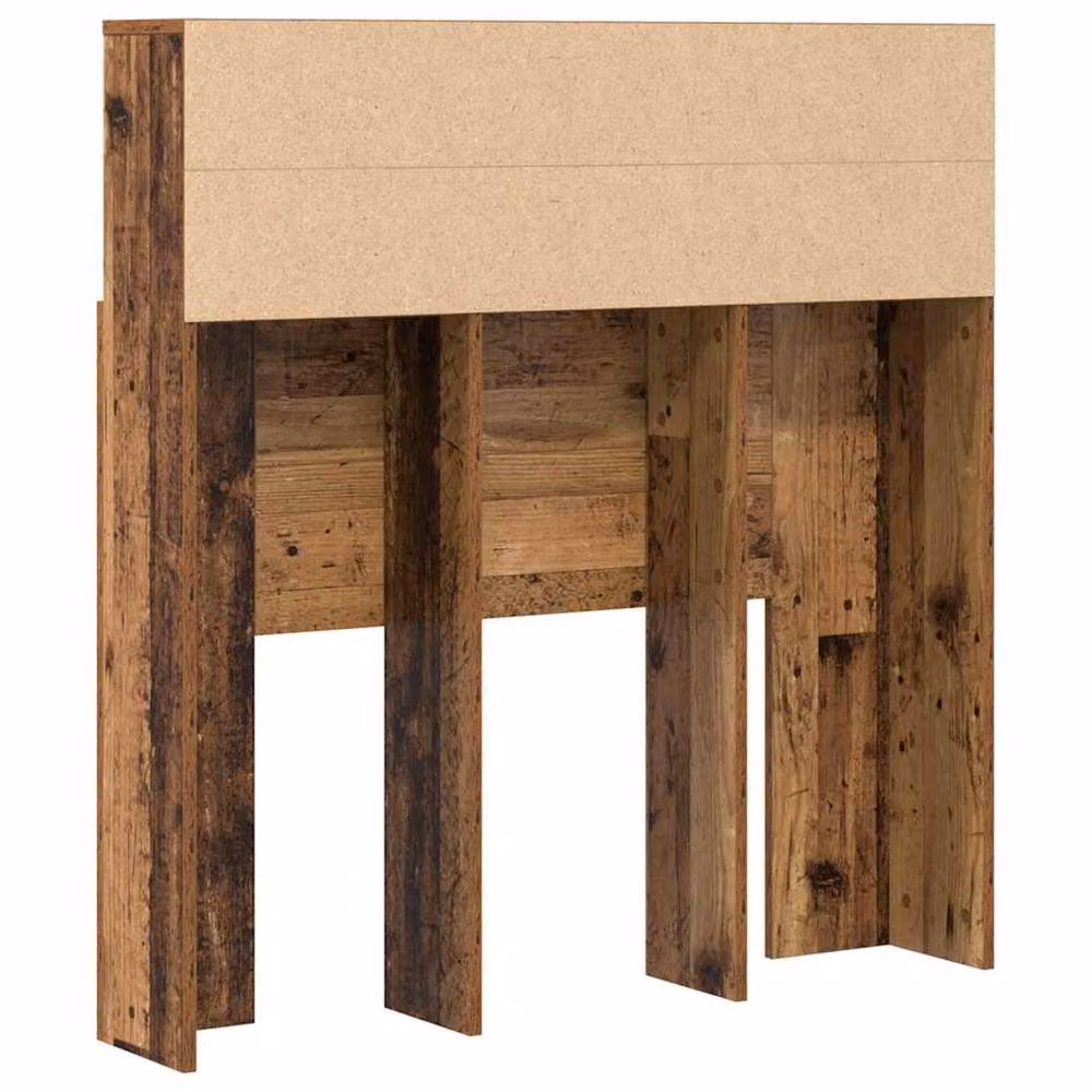 Berkfield Home Headboard Cabinet in Brown Old Wood, W/D/H: 100 x 19 x 103.5 cm – 5