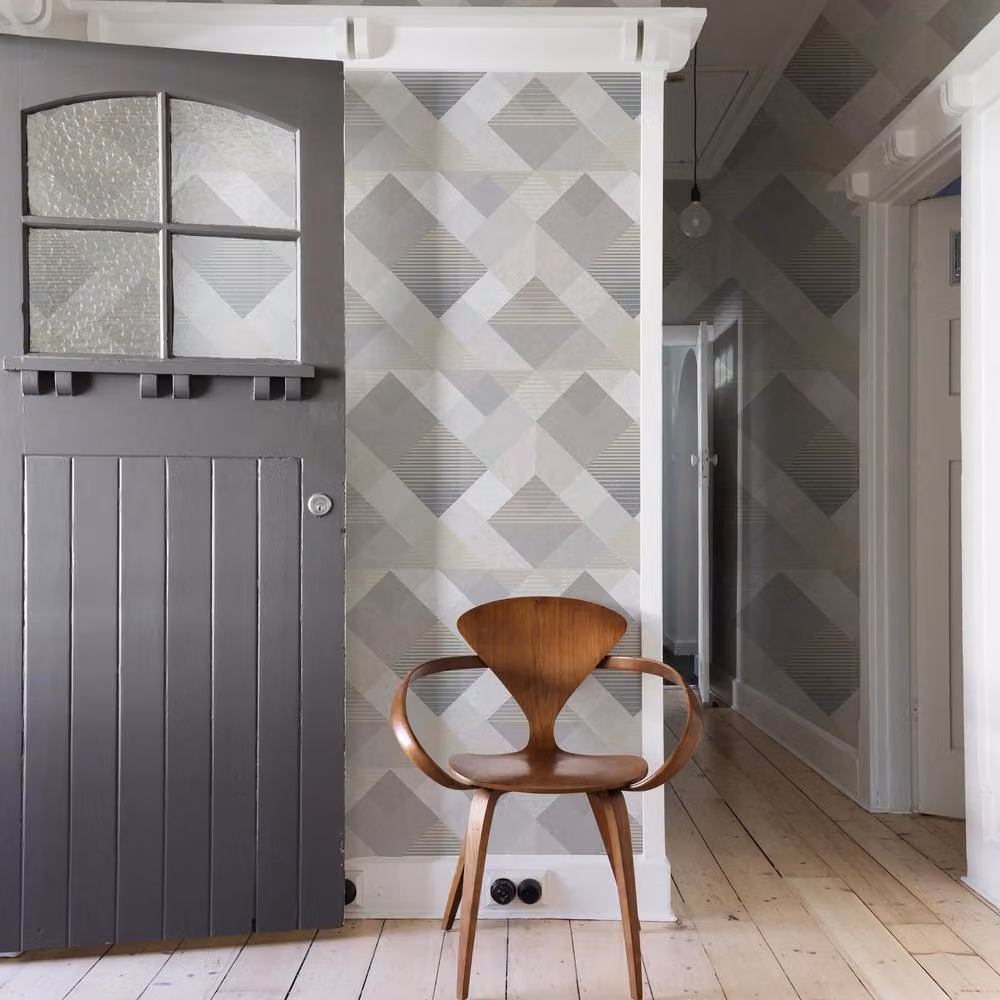 Superfresco Easy Kaleidoscope Geometric Natural Wallpaper in Beige, Width: 52 cm – 2