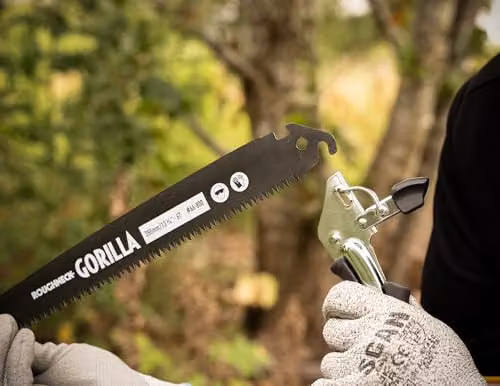 Roughneck Gorilla Fast Cut Pruning Saw with 350mm Steel Blade and Non-Slip Rubber Handle in Yellow and Black – 6