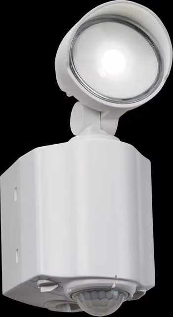 Netlighting Knightsbridge White LED Security Floodlight with Motion Sensor and Timer, IP55 Rated, W/D/H: 17.58 x 17.58 x 7.8 cm – 1