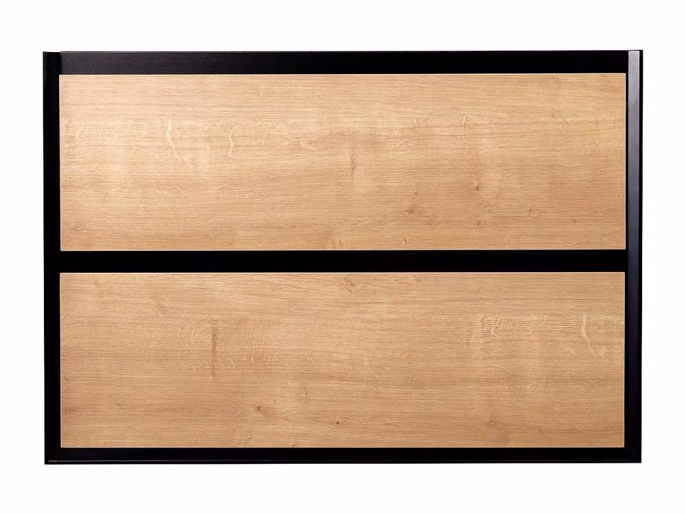 LANNICK LANNICK Wall-Mounted Vanity Unit in Natural and Black, W: 80 cm, D: 45.6 cm, H: 55 cm – 2