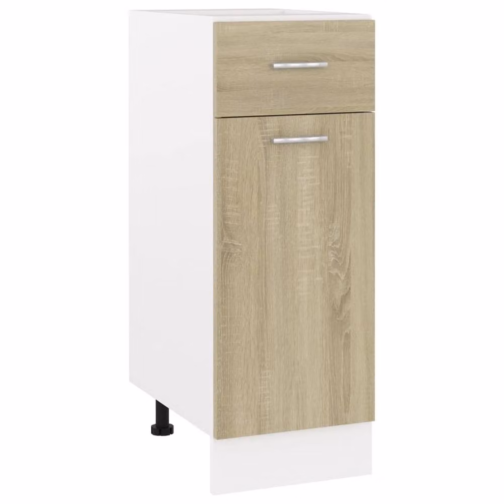 Berkfield Home Sonoma Oak Drawer Bottom Cabinet in Beige, W/D/H: 30 x 46 x 81.5 cm – 2