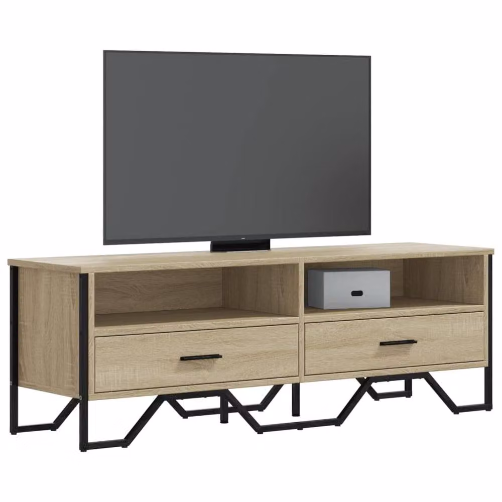 Berkfield Home Sonoma Oak TV Cabinet in Light Tan Beige, W/D/H: 122 x 41 x 41 cm – 2