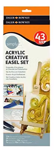 Daler-Rowney Simply Acrylic Creative Easel Set in Multicolour – 1