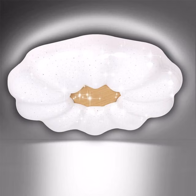 ExtraStar 24W LED Floral Shape Ceiling Light, 2500 Lumen, 6500K Cool White, White – 1