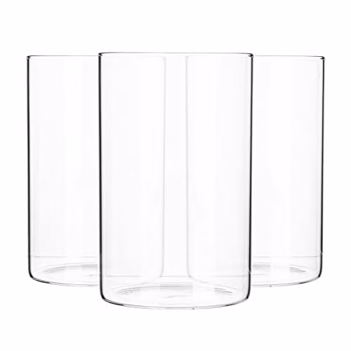 Argon Tableware Scandi Open Glass Storage Jars, 1 Litre, 6 Pack, Transparent – 1