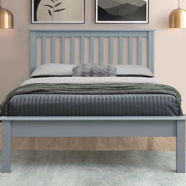 Flintshire Furniture Rossett Double Bed in Grey Solid Wood