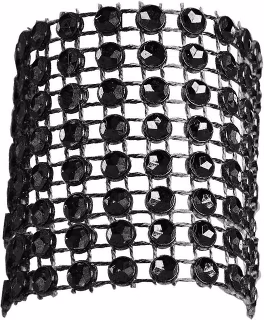 Neel Blue Set of 10 Black Stripe Buckle Napkin Ring Holders, W: 13 cm, D: 4 cm, H: 4 cm – 1