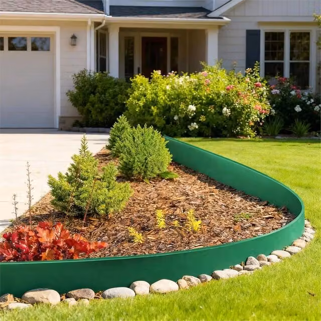 Nordara 10m Green Garden Lawn Edging with 50 Pegs